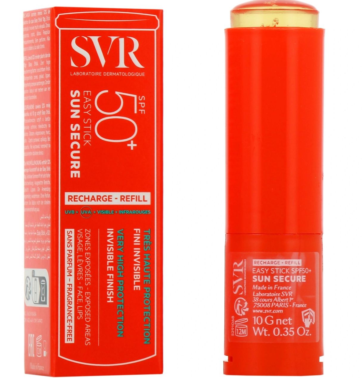 SVR ECRAN SUN SECURE EASY STICK INV SPF 50+ RECHARGE