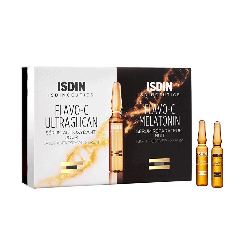 ISDIN ISDINCEUTICS FLAVO C MELATONIN&ULTRAGLICAN DAY&NIGHT 20 AMPOULES