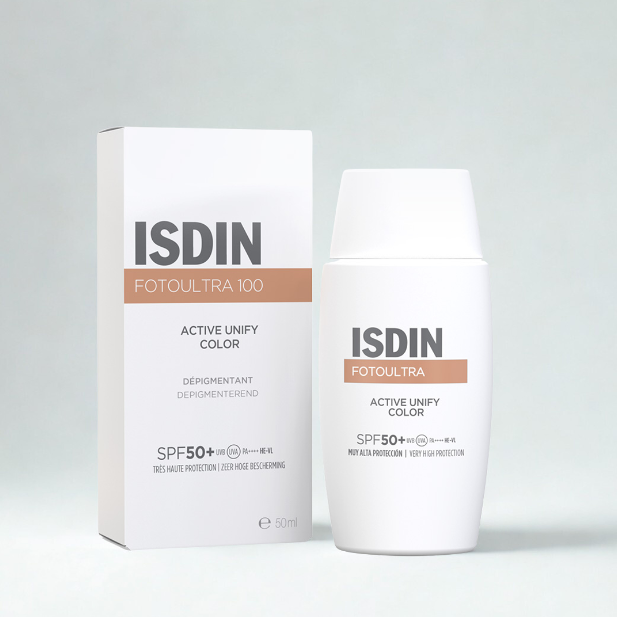 ISDIN PHOTOPROTECTION ECRAN SOLAIRE ACTIVE UNIFY FUSION FLUIDE TEINTEE SPF50+ 50ML