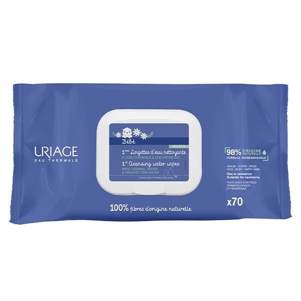 Uriage BEBE 1ères Lingettes Nettoyantes à l’Eau Thermale