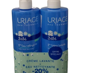 URIAGE BEBE 1ERE( CR LAVANTE FP 500ML+ EAU NETT F 500Ml)-20%